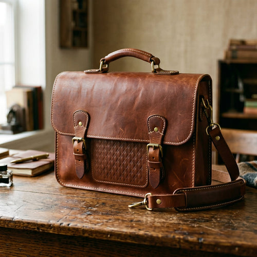 Bespoke Leather Dispatch Briefcase