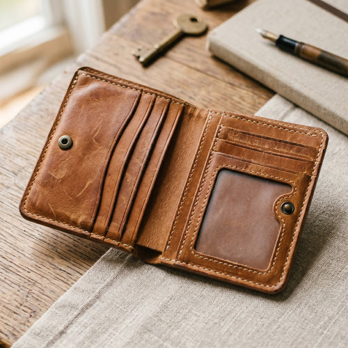 Bifold Wallet, Tan